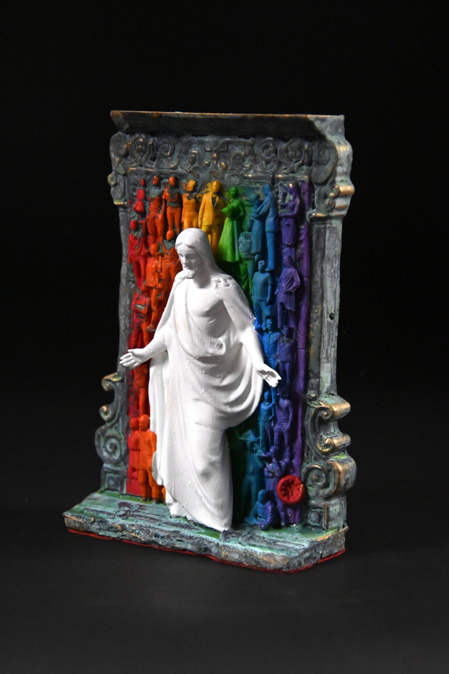 Ye Are My Friends LGBTQ 1 Bronze Patina Doorway