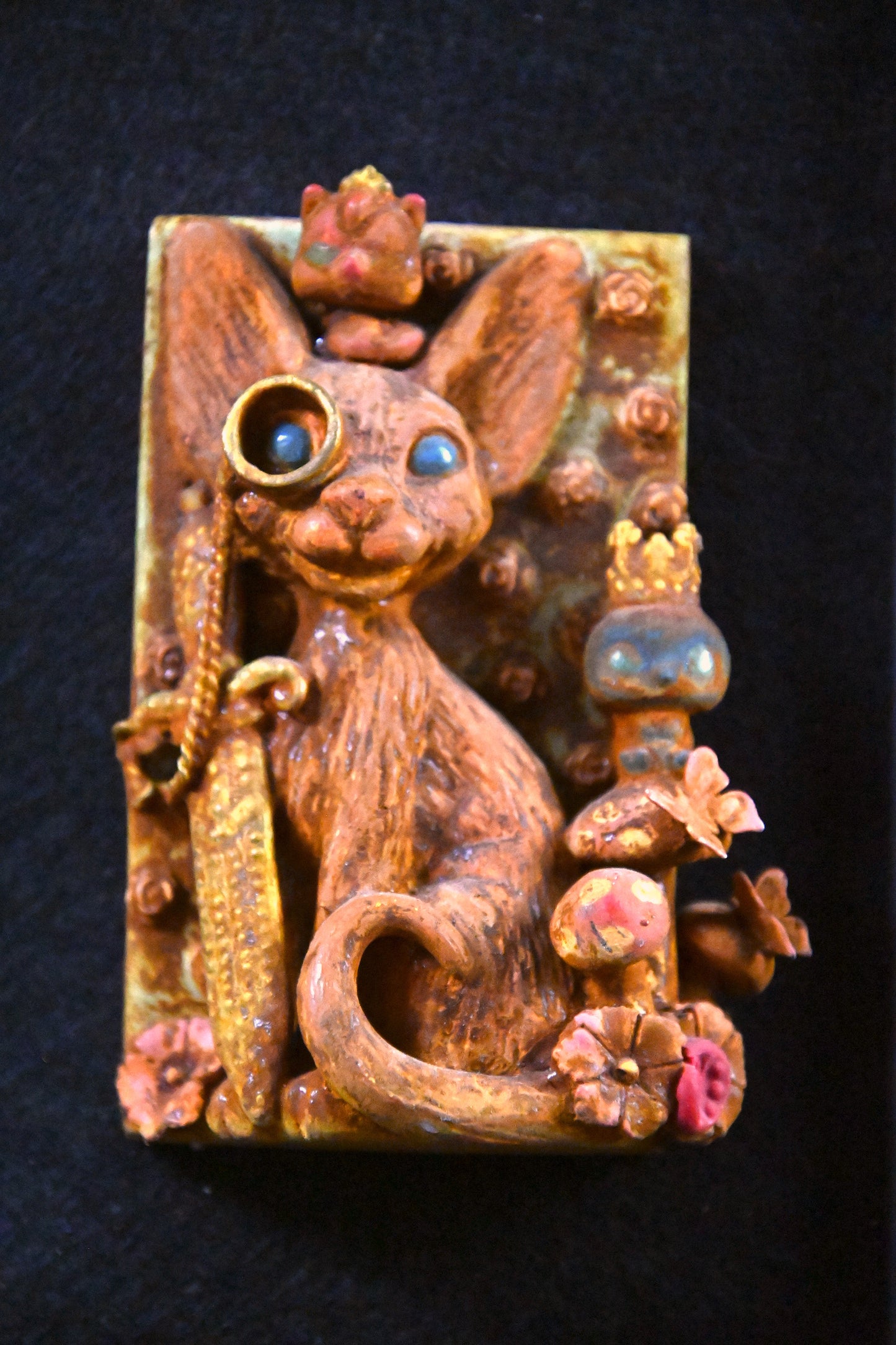 Cheshire Cat 3 (With the small cat on his head)