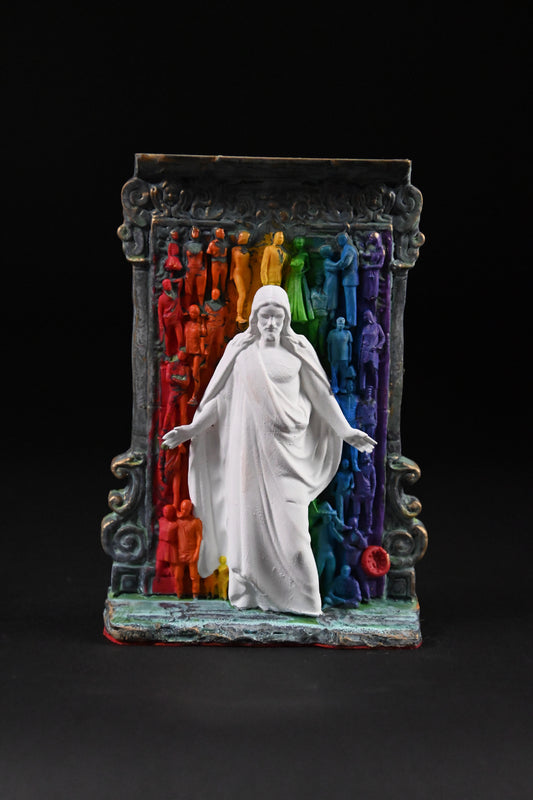 Ye Are My Friends LGBTQ 1 Bronze Patina Doorway